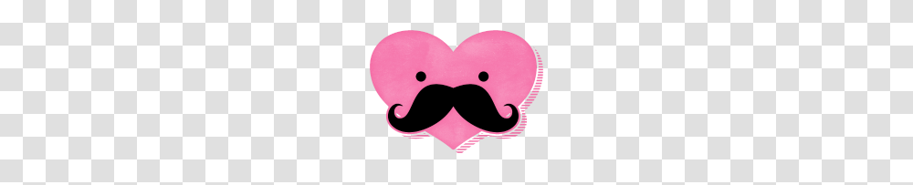 Kawaii Mustache Heart Transparent Png