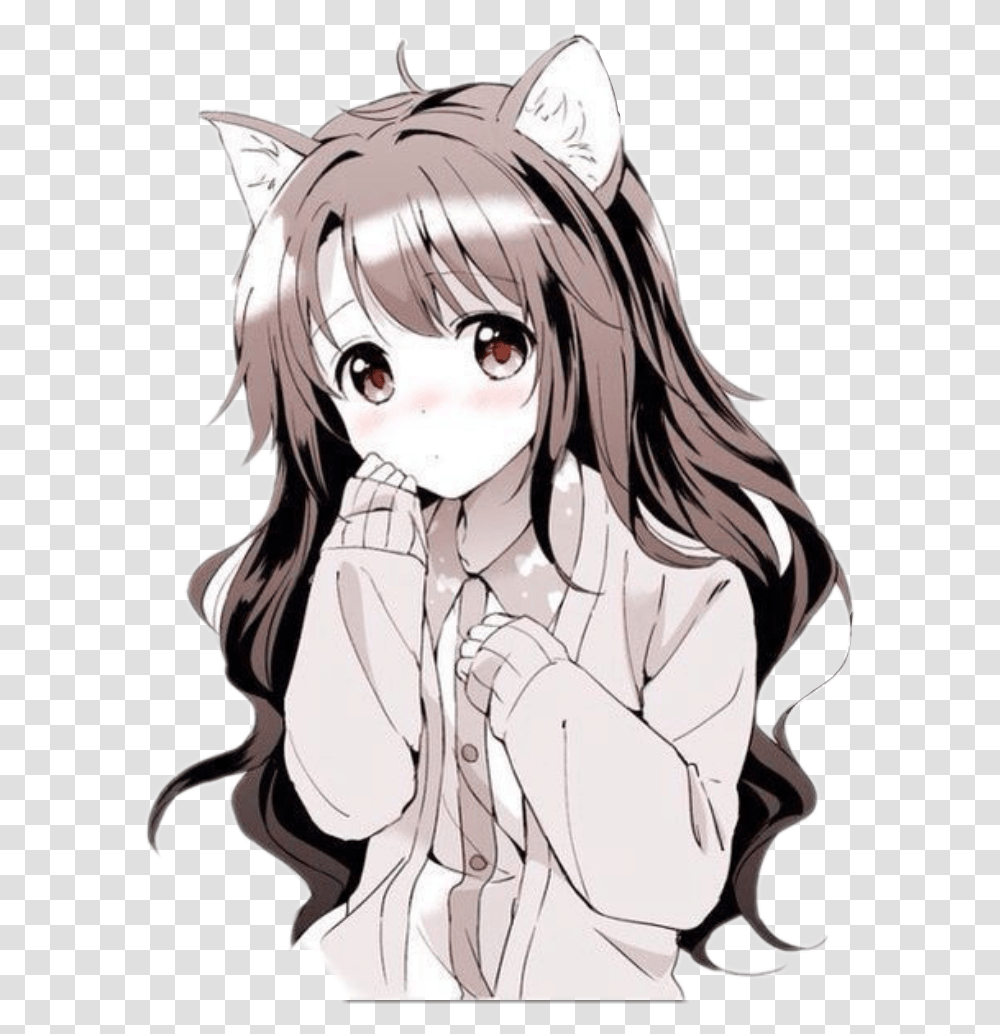 Kawaii Neko Anime Girl Neko Anime Girl Edit, Manga, Comics, Book, Person Transparent Png