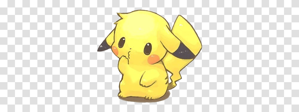 Kawaii Otakuday Pokemon Chibi Cute Pikachu Black Background, Plush, Toy, Pillow, Cushion Transparent Png