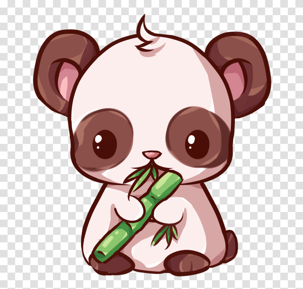 Kawaii Panda, Eating, Food, Plant Transparent Png