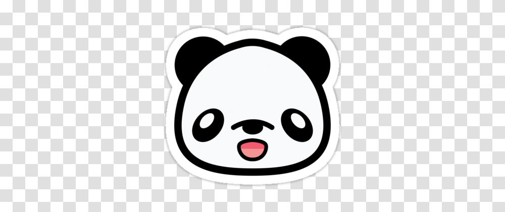 Kawaii Panda Image, Stencil, Label, Sticker Transparent Png