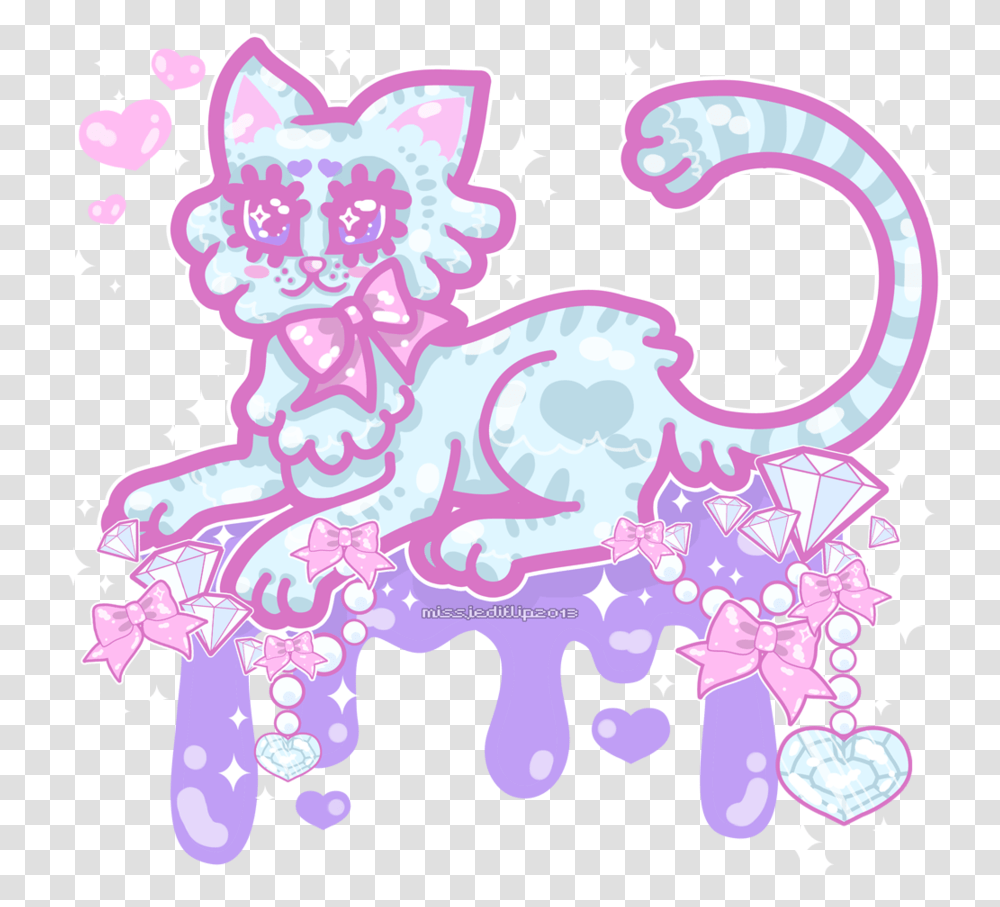 Kawaii Pastel Goth Cat Yami Pastelgoth Freetoedit Cat, Purple Transparent Png