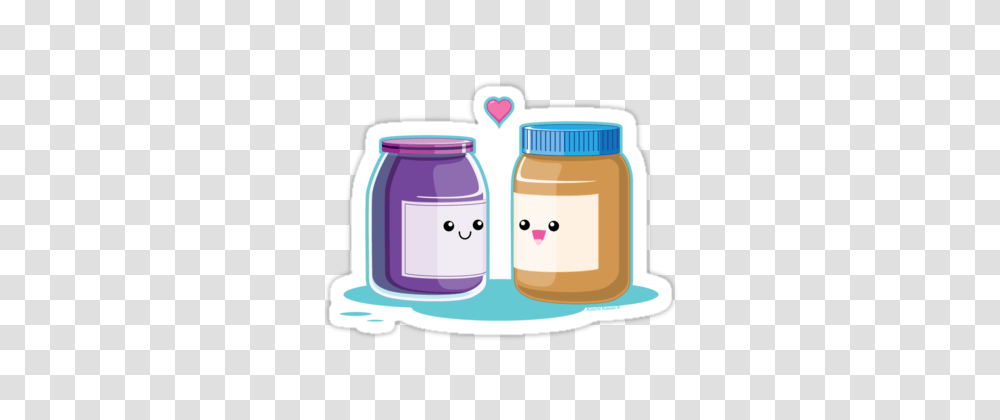 Kawaii Peanut Butter And Jelly Sticker, Jar, Food, Beverage, Drink Transparent Png