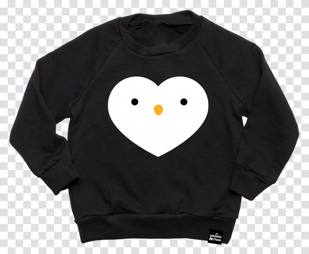 Kawaii Penguin Heart Sweatshirt Long Sleeve, Clothing, Apparel, Sweater, Hoodie Transparent Png