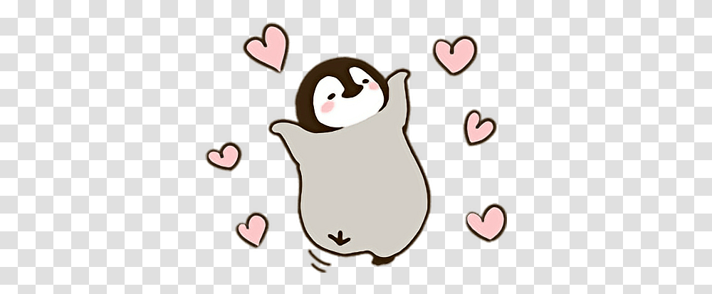 Kawaii Penguin Love Heart Cute Penguin Drawing Full Size Cute Penguin Drawing, Snowman, Animal, Mammal, Plant Transparent Png