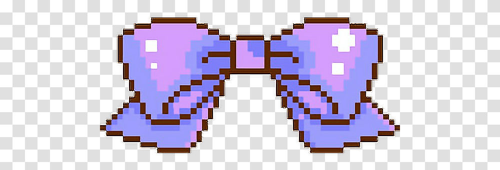 Kawaii Pixel Bow, Minecraft, Purple Transparent Png