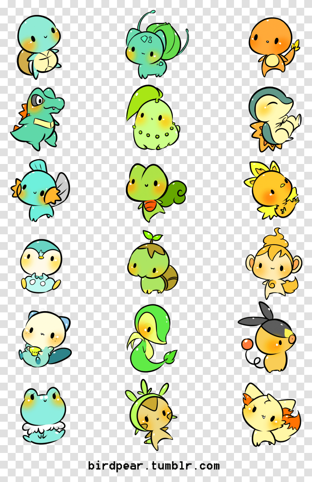 Kawaii Pokemon Starters, Bird, Animal, Super Mario Transparent Png