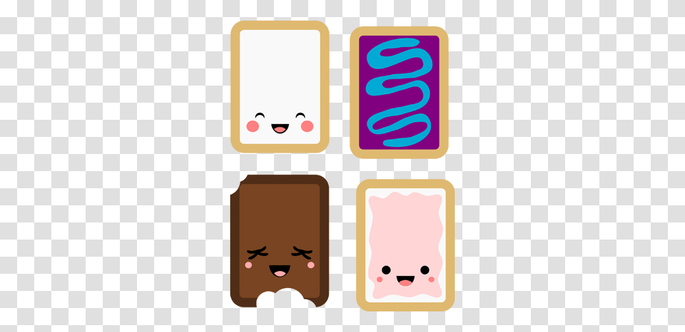 Kawaii Poptarts, Label, Face, Meal Transparent Png