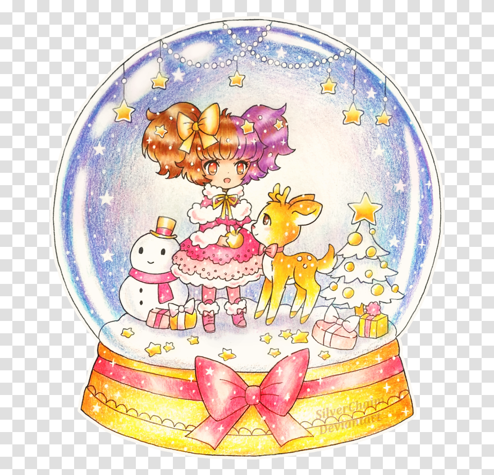 Kawaii Snow Globe Clipart Drawing, Birthday Cake, Food, Leisure Activities, Circus Transparent Png