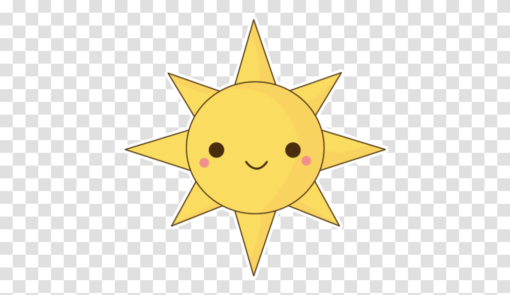 Kawaii Sun Kawaii Sun Sun Clipart, Star Symbol, Sky, Outdoors, Nature Transparent Png