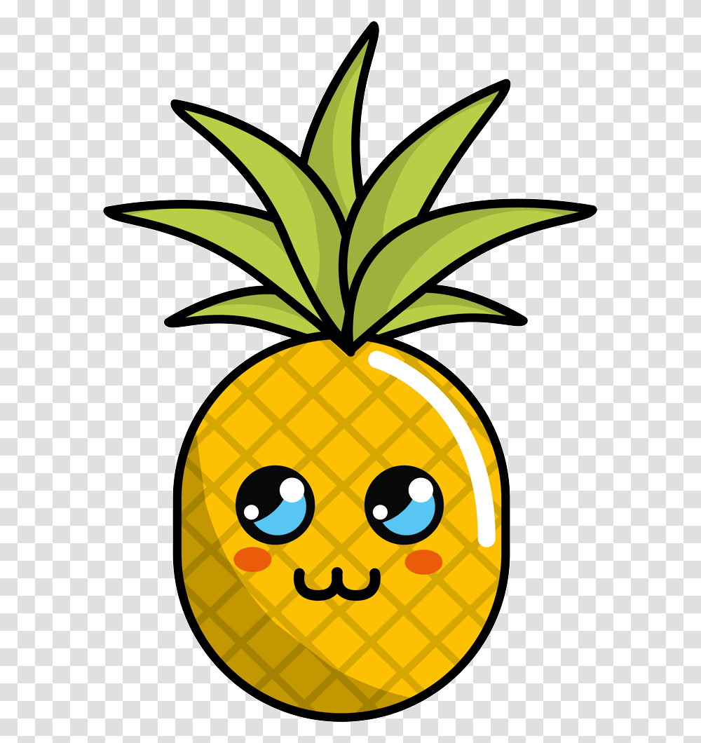 Kawaii Traviesa Kawaii Cute Pineapple, Plant, Fruit, Food Transparent Png