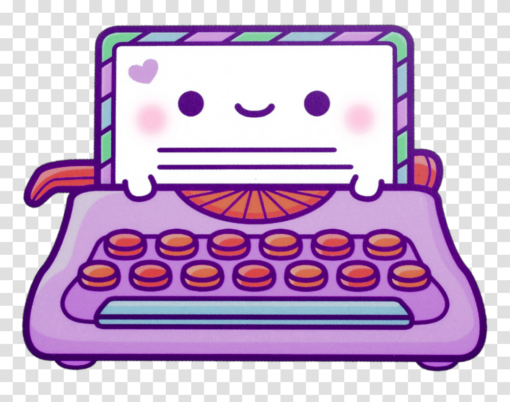 Kawaii Typewriter, Birthday Cake, Dessert, Food, Electronics Transparent Png