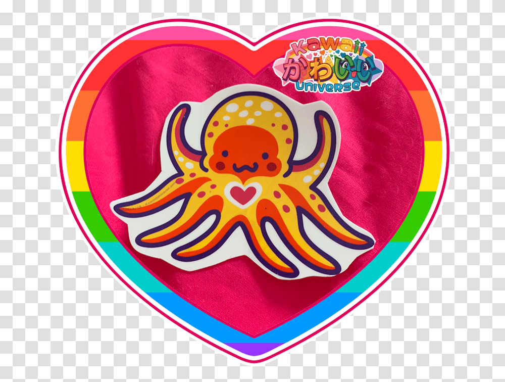 Kawaii Universe Cute Doodle Octopus Sticker Pic, Label, Logo Transparent Png