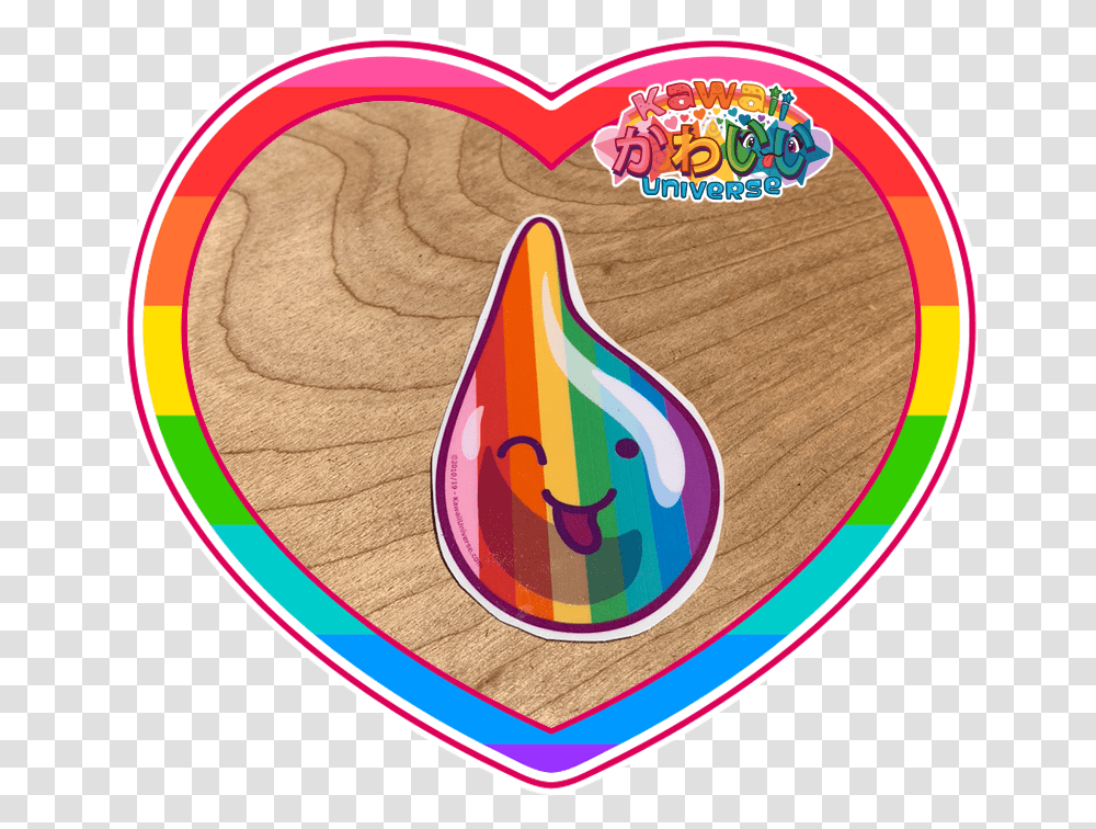 Kawaii Universe Cute Rainbow Rain Drop Sticker Pic, Rug Transparent Png
