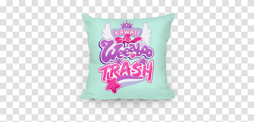 Kawaii Weeaboo Trash Anime Logo Pillows Lookhuman Kawaii Weeaboo Trash, Cushion, Diaper, Birthday Cake, Dessert Transparent Png