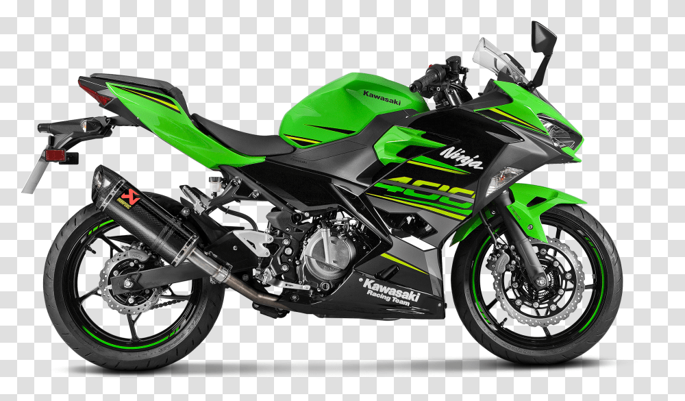 Kawasaki Kawasaki Ninja 400 Akrapovic Exhaust, Motorcycle, Vehicle, Transportation, Machine Transparent Png