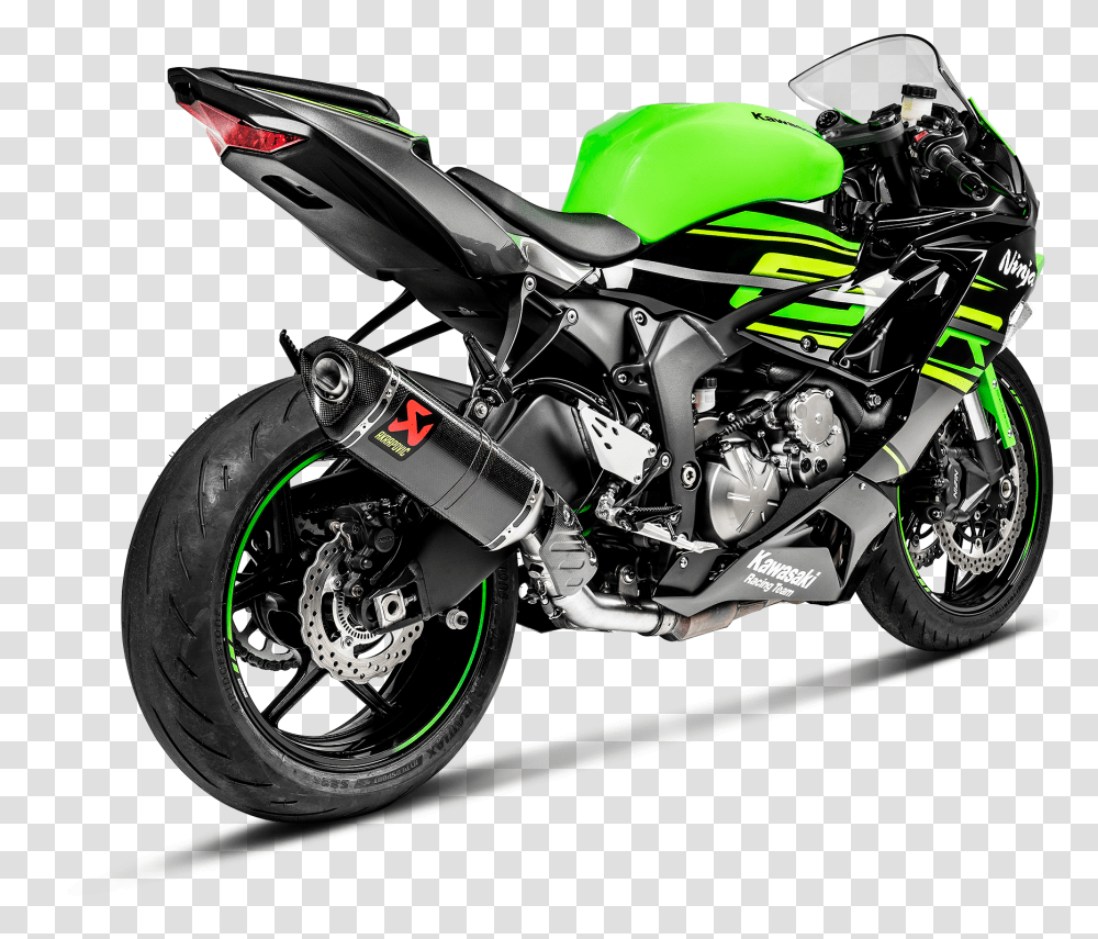 Kawasaki Ninja Zx 6r Optional Link Pipe Download Kawasaki Zx6r 2019 Akrapovic, Motorcycle, Vehicle, Transportation, Machine Transparent Png