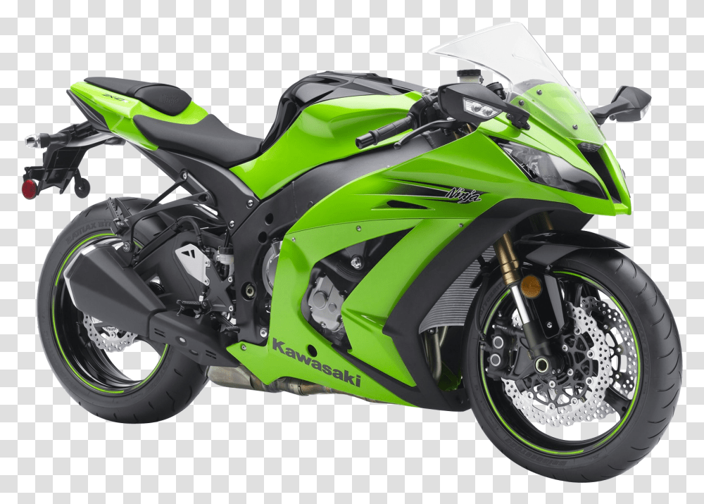 Kawasaki Ninja Zx10r Sport Bike Image Kawasaki Ninja Green Colour, Motorcycle, Vehicle, Transportation, Wheel Transparent Png
