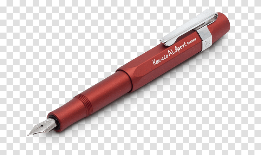 Kaweco Al Sport Fountain Pen In Deep Red Writing, Light, Flashlight, Lamp, Laser Transparent Png