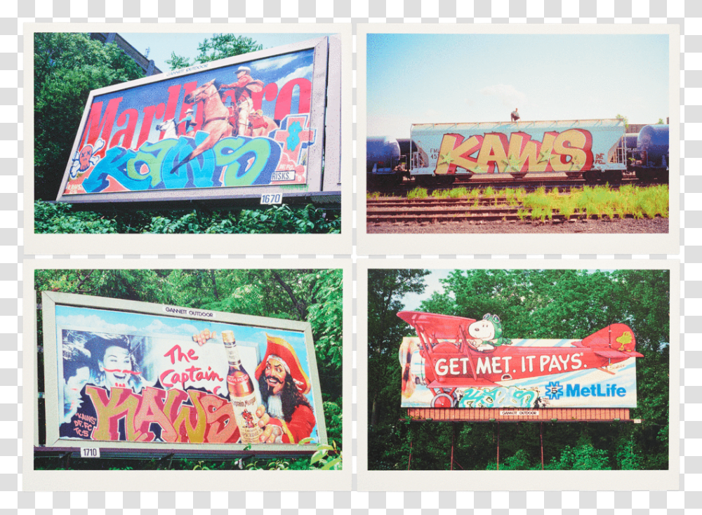 Kaws Graffiti, Advertisement, Billboard, Person, Human Transparent Png