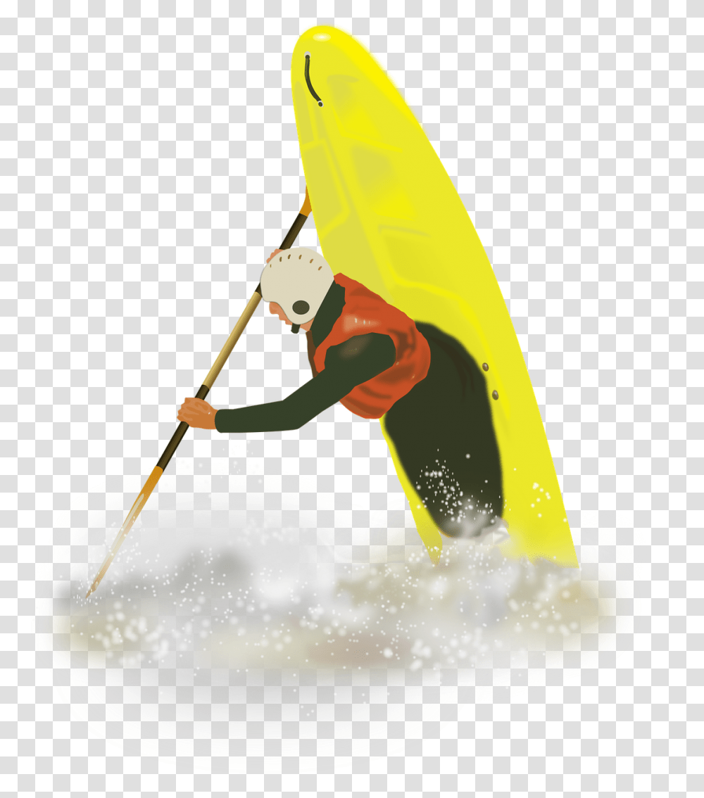 Kayak White Water Canoe Acrobatics Free Vector Graphic On Paddle, Boat, Vehicle, Transportation, Person Transparent Png
