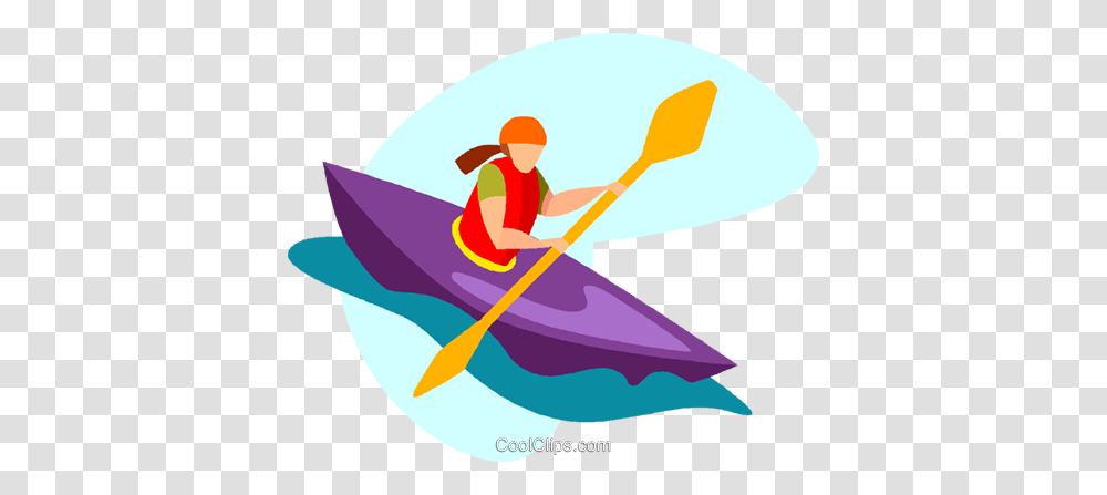 Kayaking Royalty Free Vector Clip Art Illustration, Oars, Boat, Vehicle, Transportation Transparent Png