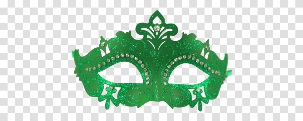 Kayso Inc Classic Venetian Half Mask Green Mask For Masquerade, Gate, Parade, Crowd Transparent Png