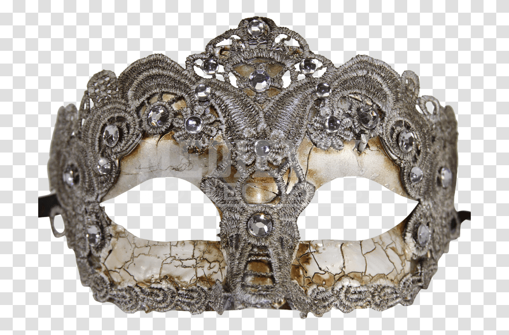 Kayso Womenquots Brocade Lace Masquerade Mask Silver Mask, Jaw, Cross, Archaeology Transparent Png