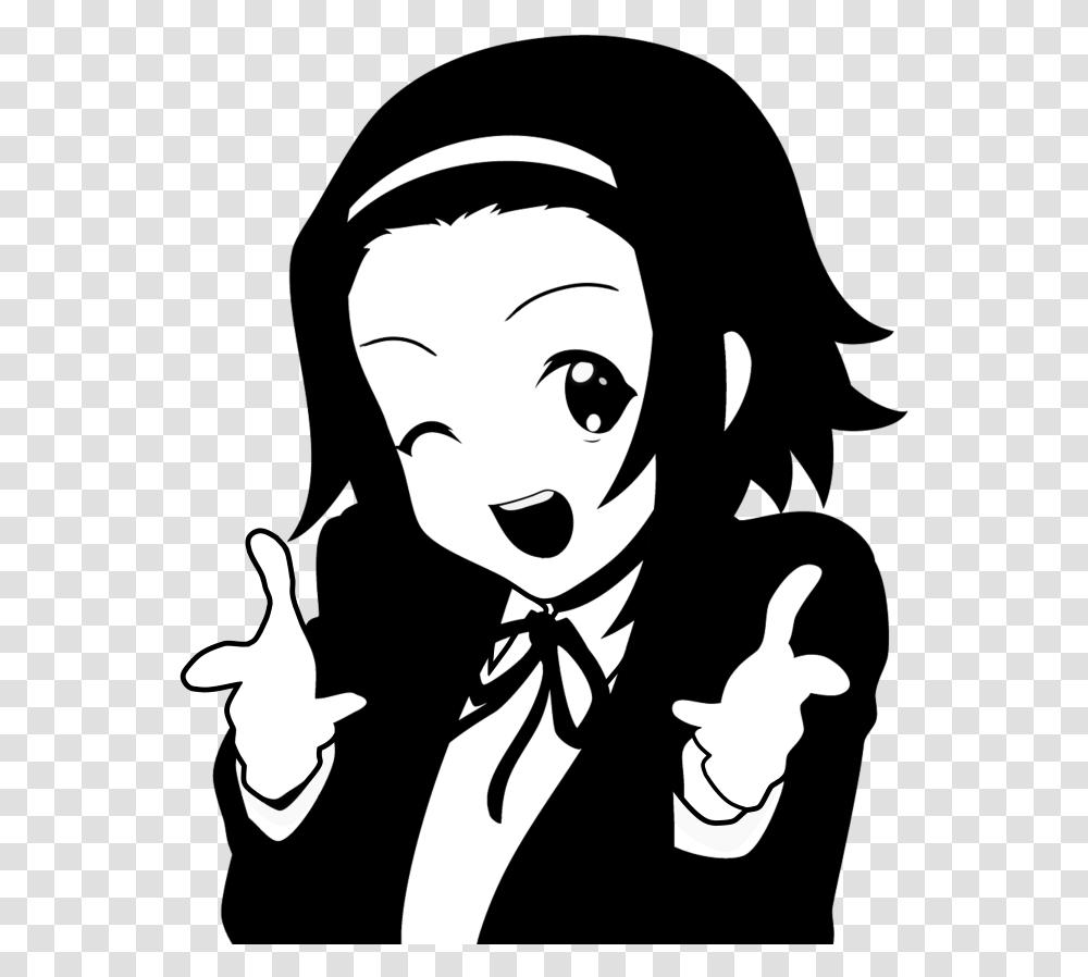 Kb K On Ritsu Tainaka, Stencil, Person, Human Transparent Png