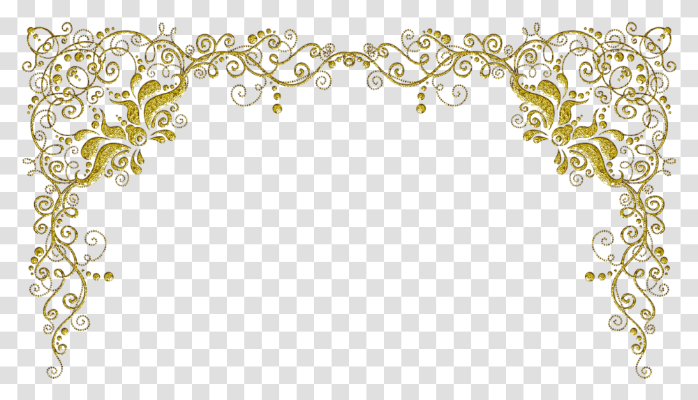 Kbyte V Moldura Dourada Arabescos, Floral Design, Pattern Transparent Png