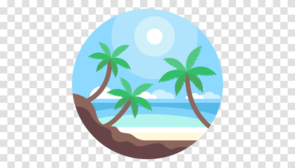 Kbytes Palm Trees On The Island, Plant, Vacation, Painting Transparent Png
