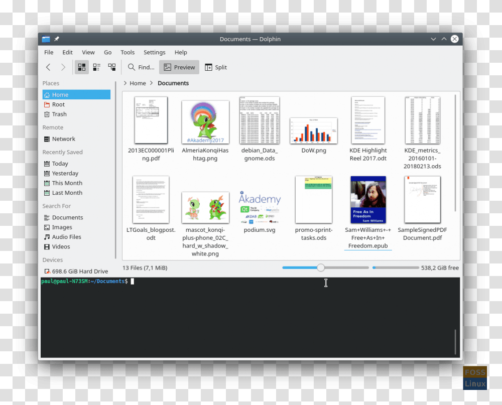 Kde Applications 1904 Released And Here's What's New In It Screenshot, Computer, Electronics, Desktop, Person Transparent Png