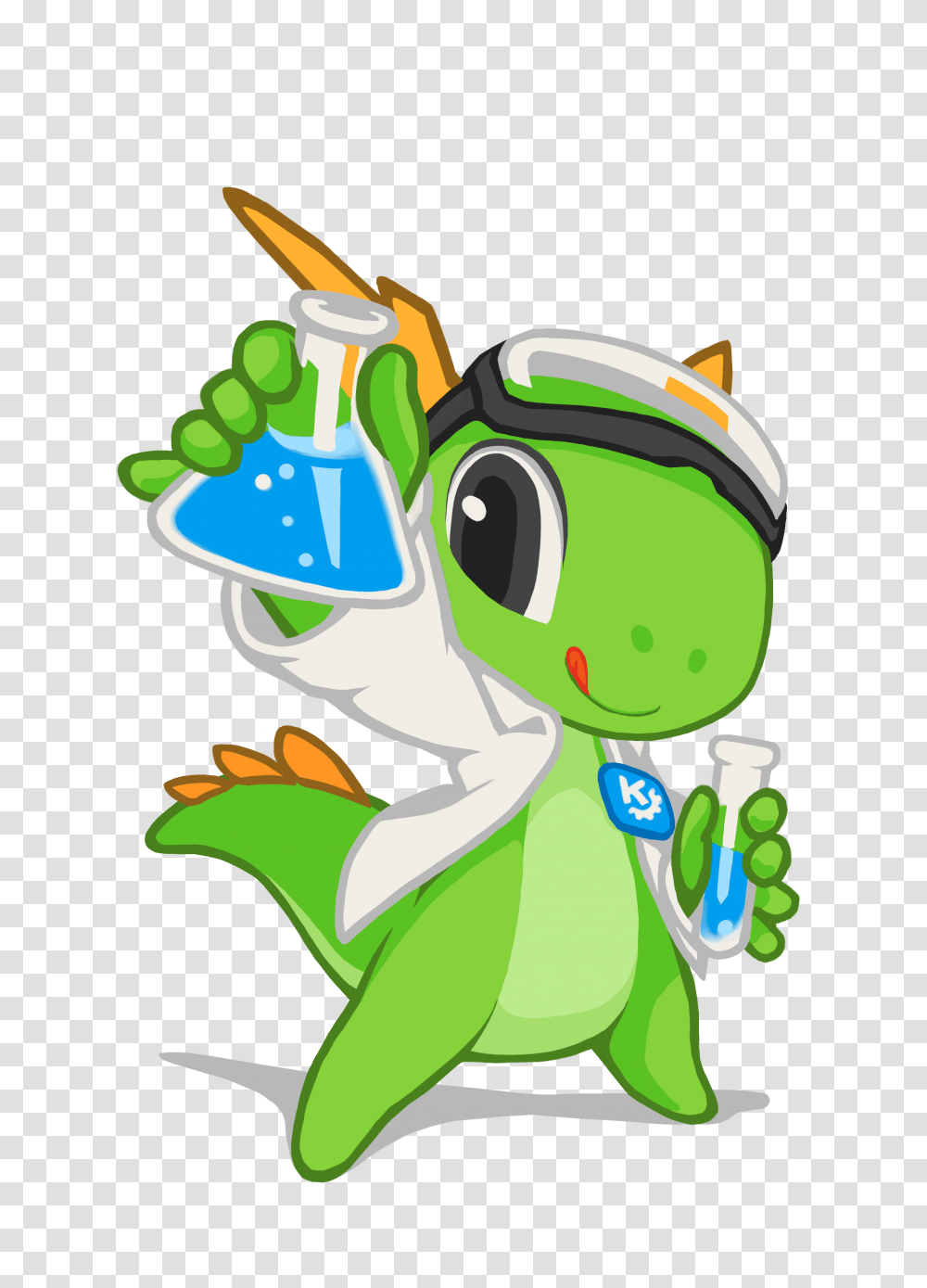 Kde Mascot Konqi For Science And Experimental Applications, Amphibian, Wildlife, Animal Transparent Png
