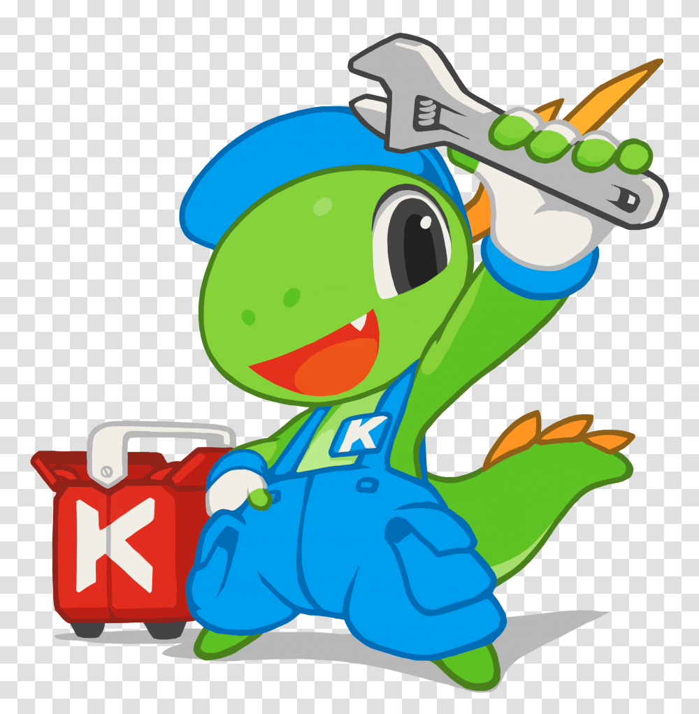 Kde Mascot Konqi For Utility Applications Cartoon Of Utility Software Transparent Png