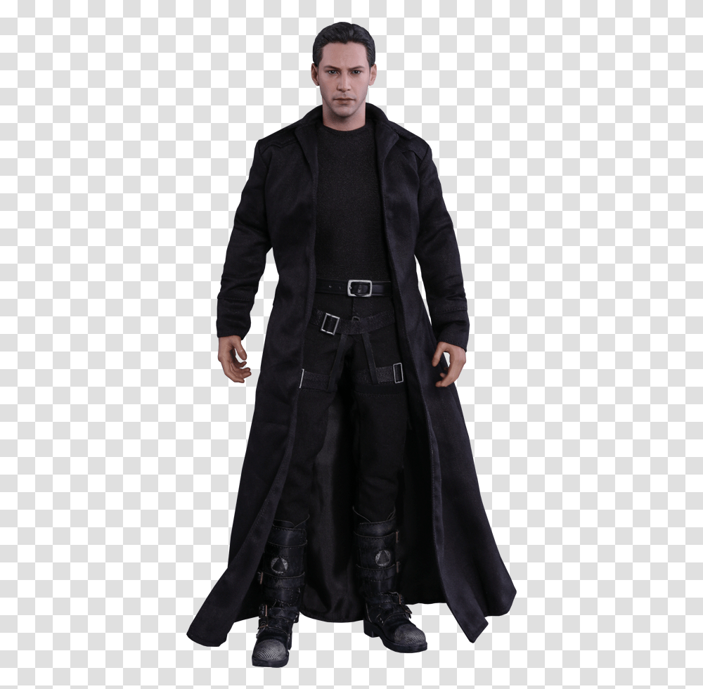 Keanu Reeves Matrix Trench Coat, Apparel, Overcoat, Person Transparent Png