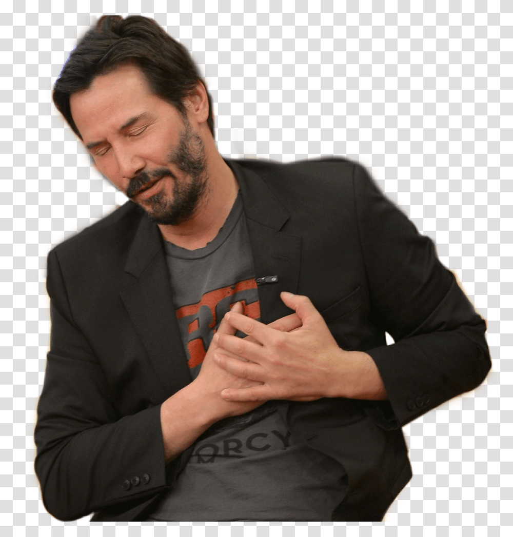Keanureeves Keanu Reeves Thank You, Person, Suit, Overcoat Transparent Png