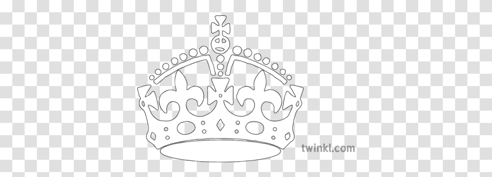 Keep Calm Crown Icon Uk United Kingdom Carry Family Crest Wilson Black And White, Accessories, Accessory, Jewelry, Tiara Transparent Png