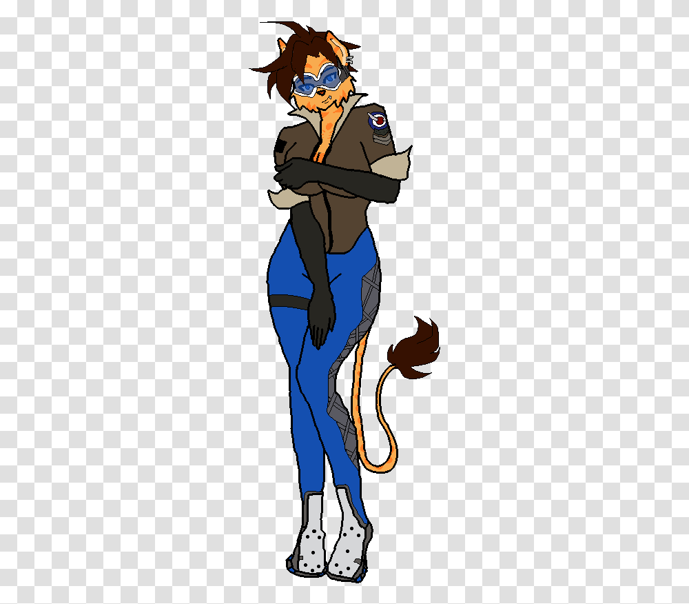 Keira Cosplays Tracer Cartoon, Person, Outdoors, Mammal, Animal Transparent Png