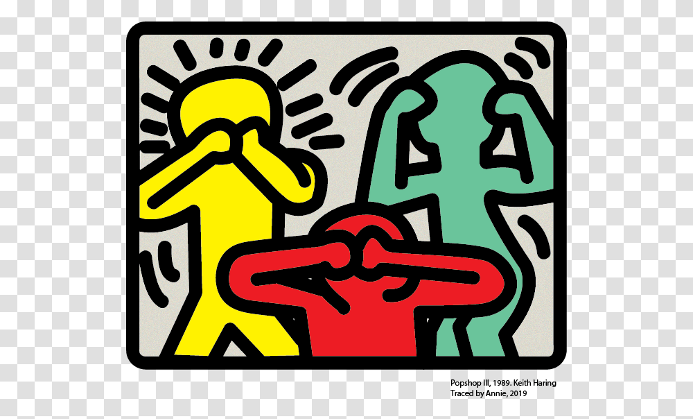 Keith Haring See No Evil Hear No Evil Speak No Evil, Poster, Advertisement Transparent Png