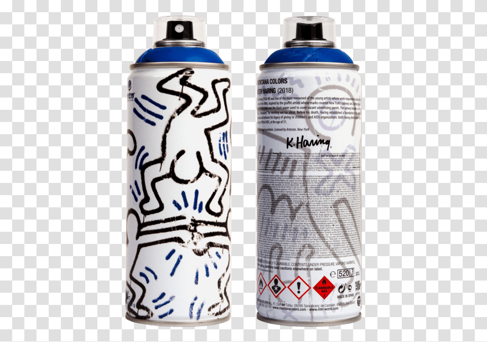 Keith Haring Spray Can, Tin, Shaker, Bottle, Milk Transparent Png