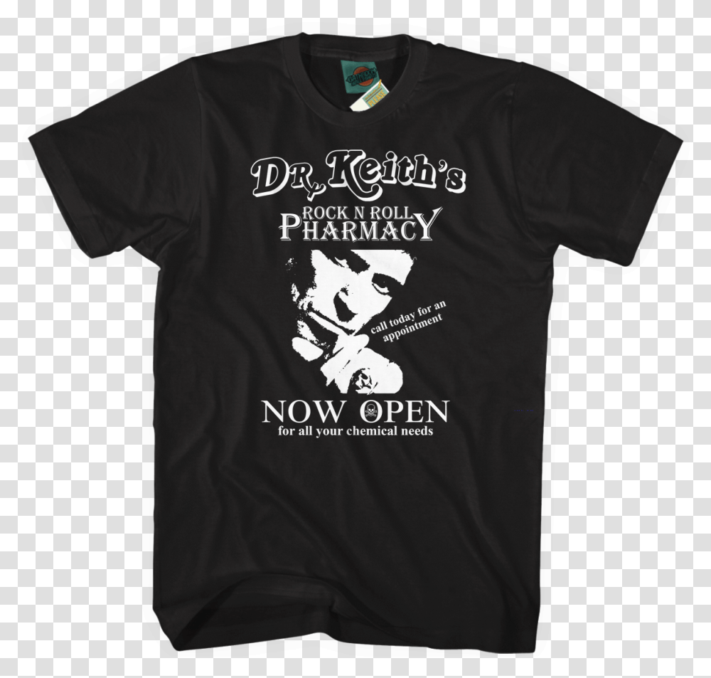 Keith Richards Inspired Dr Keith S Rock N Joey How You Doin T Shirt, Apparel, T-Shirt, Person Transparent Png