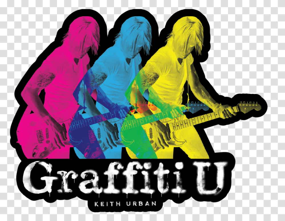 Keith Urban Graffiti U Sticker Language, Guitar, Leisure Activities, Musical Instrument, Person Transparent Png