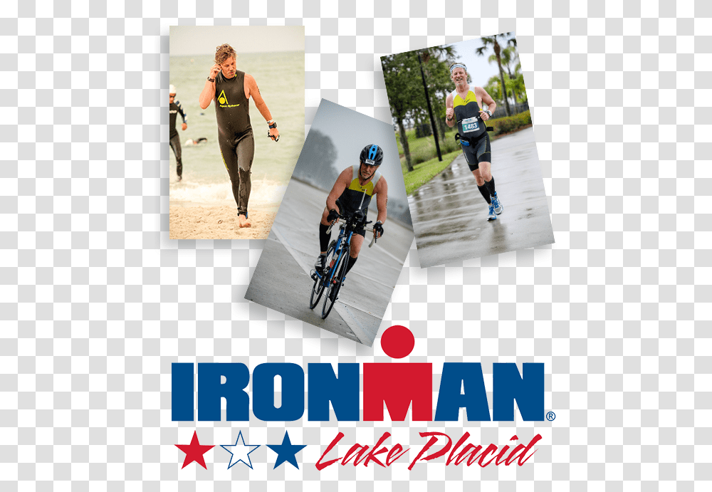 Kellin Quinn Ironman Lake Placid Logo, Bicycle, Vehicle, Transportation, Person Transparent Png