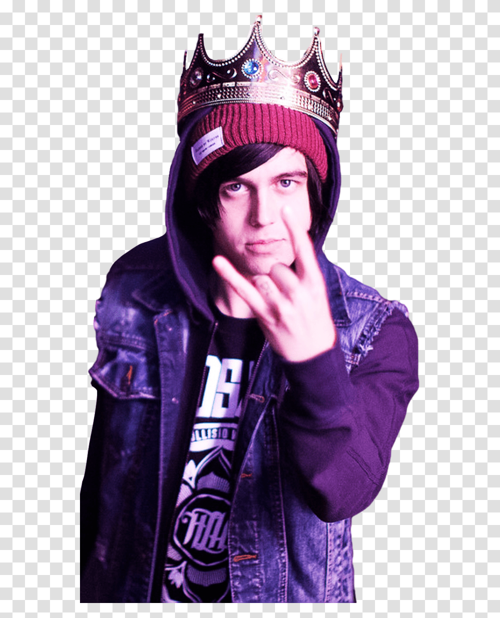 Kellin Quinn With A Crown, Apparel, Sweatshirt, Sweater Transparent Png