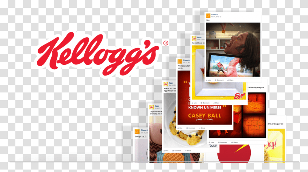Kellogg S Social Media Kellogg Company, Person, Poster, Advertisement, Monitor Transparent Png