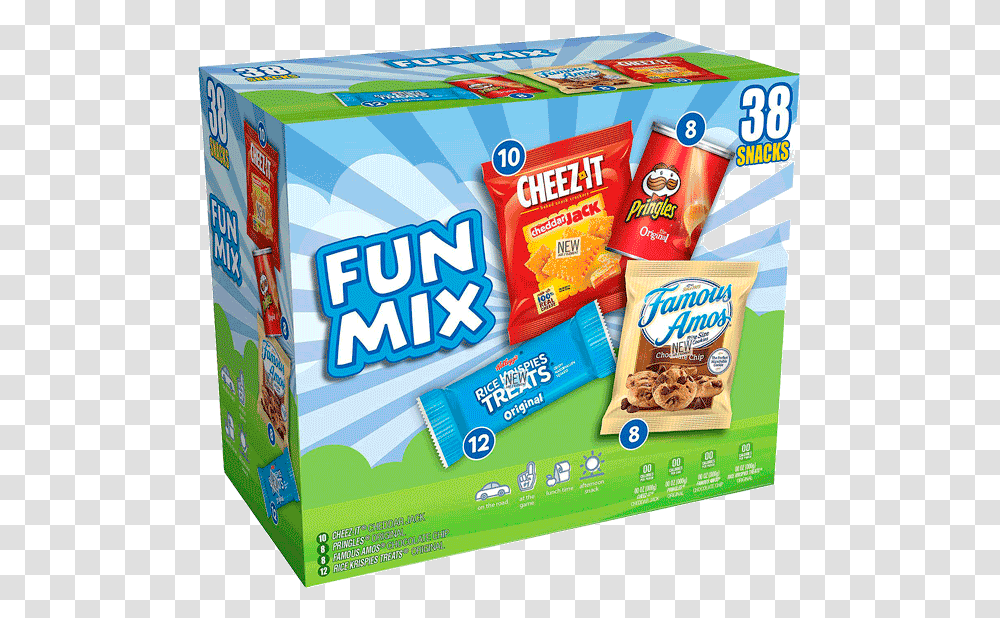 Kelloggs Fun Mix, Snack, Food, Box, Candy Transparent Png