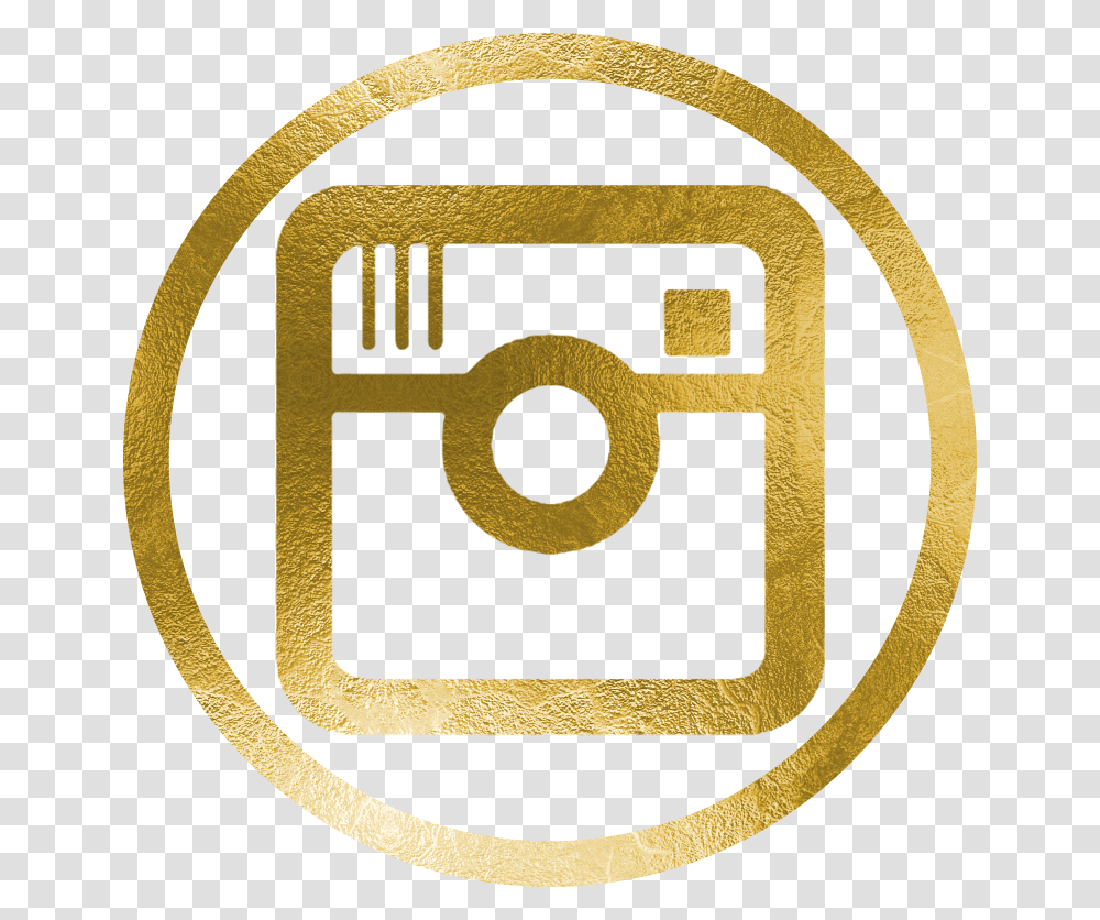 Kelly Doss Events Gold Instagram Logo, Foil, Aluminium, Rug Transparent Png