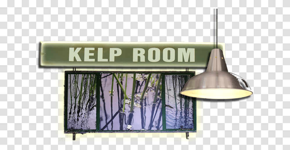Kelp Room Title Billboard, Lamp, Plant, Word Transparent Png