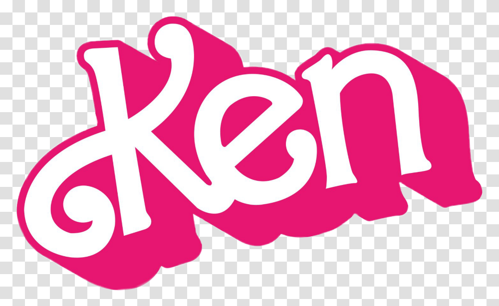 Ken Aesthetic Barbie Pink Retro Text Vaporwave Barbie And Ken Logo, Label, Alphabet, Word, Beverage Transparent Png