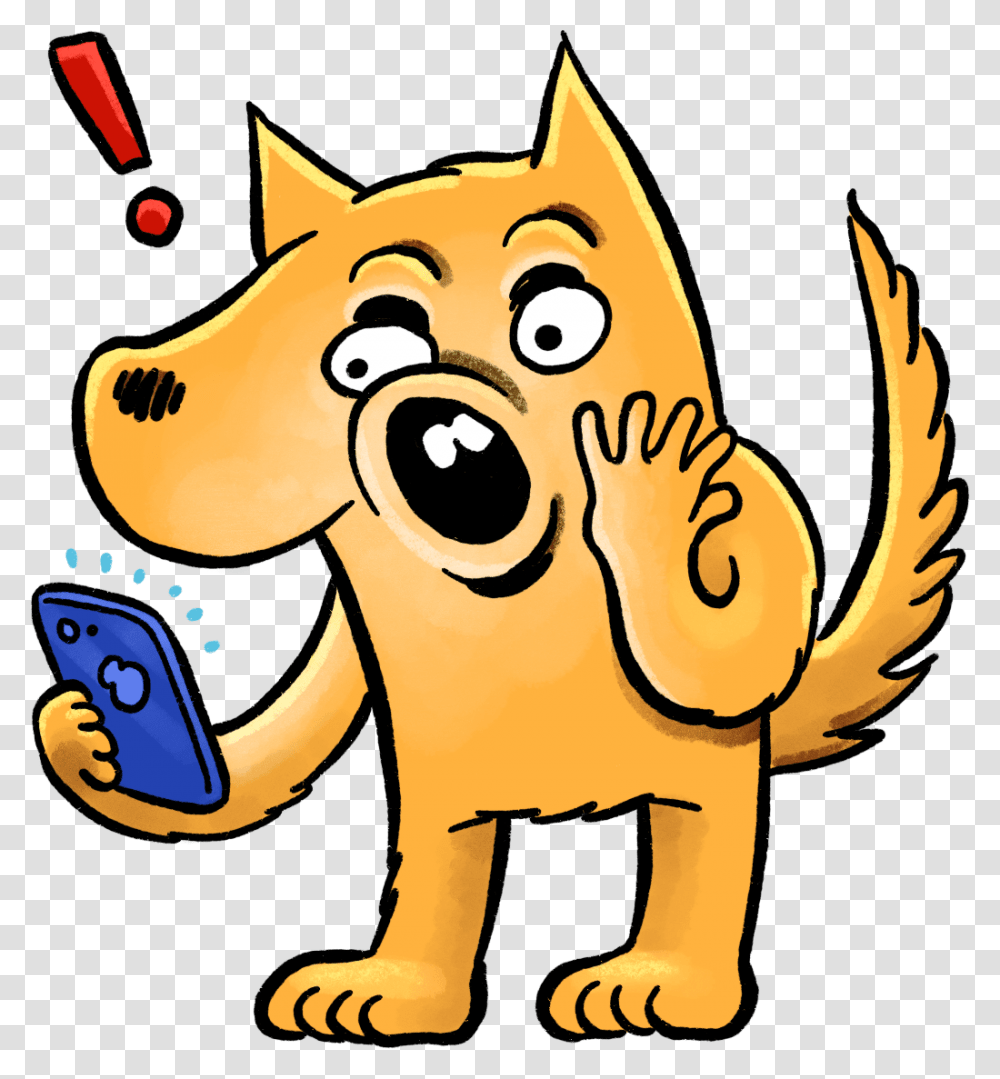Ken The Voting Dingo Gasps At Something On His Smartphone Cat Voting Clipart, Animal, Mammal, Electronics, Screen Transparent Png
